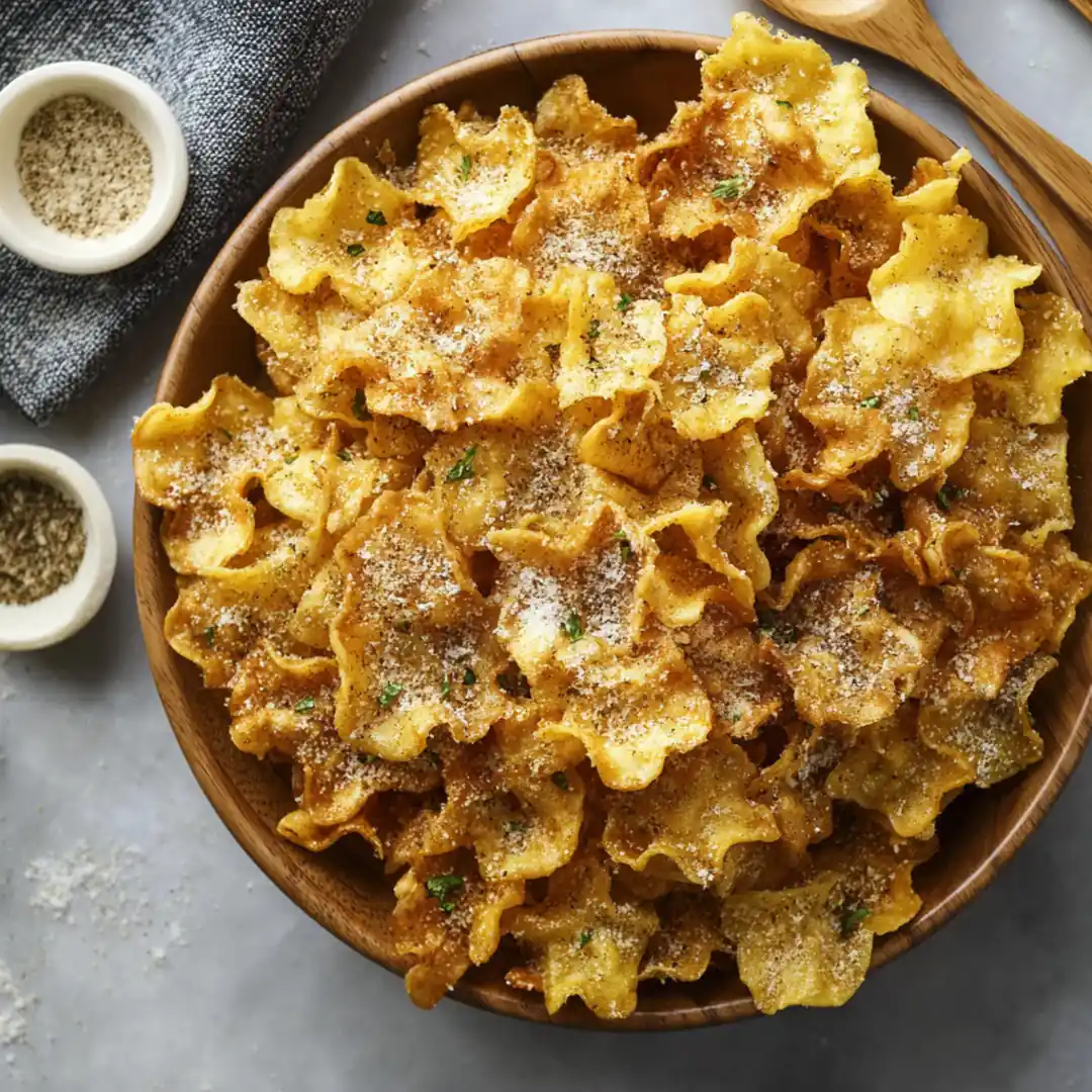 Air Fryer Pasta Chips with Truffle Salt