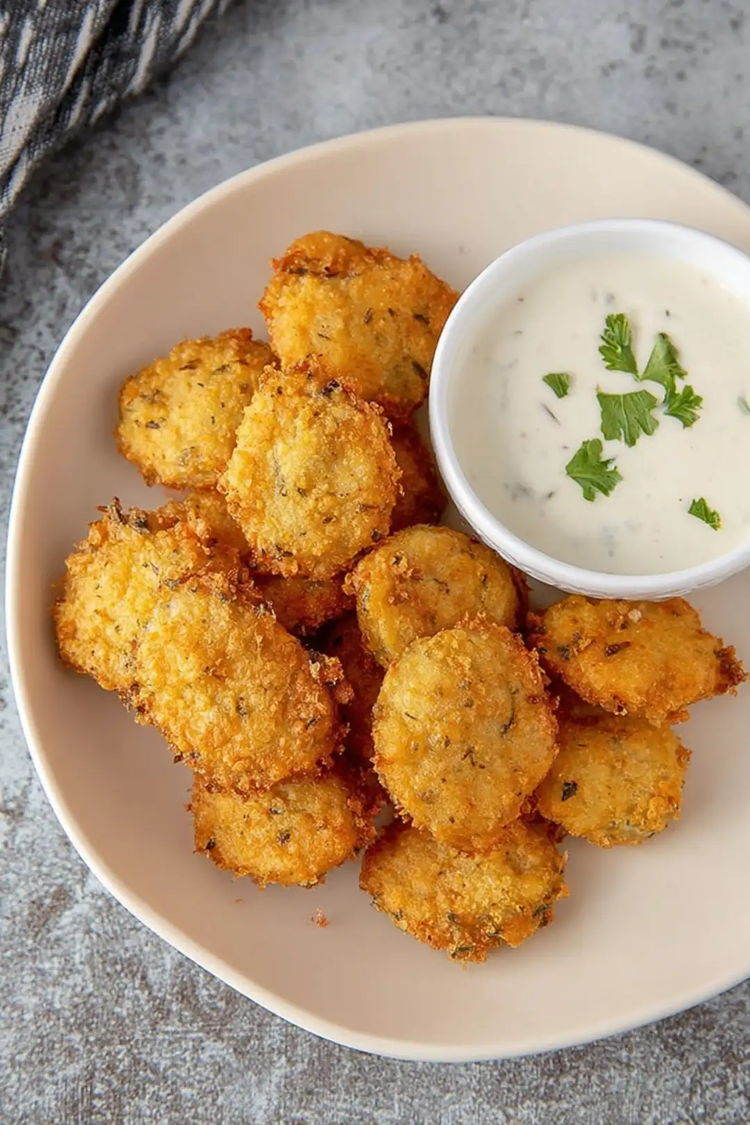 Air fryer pickles with beer batter