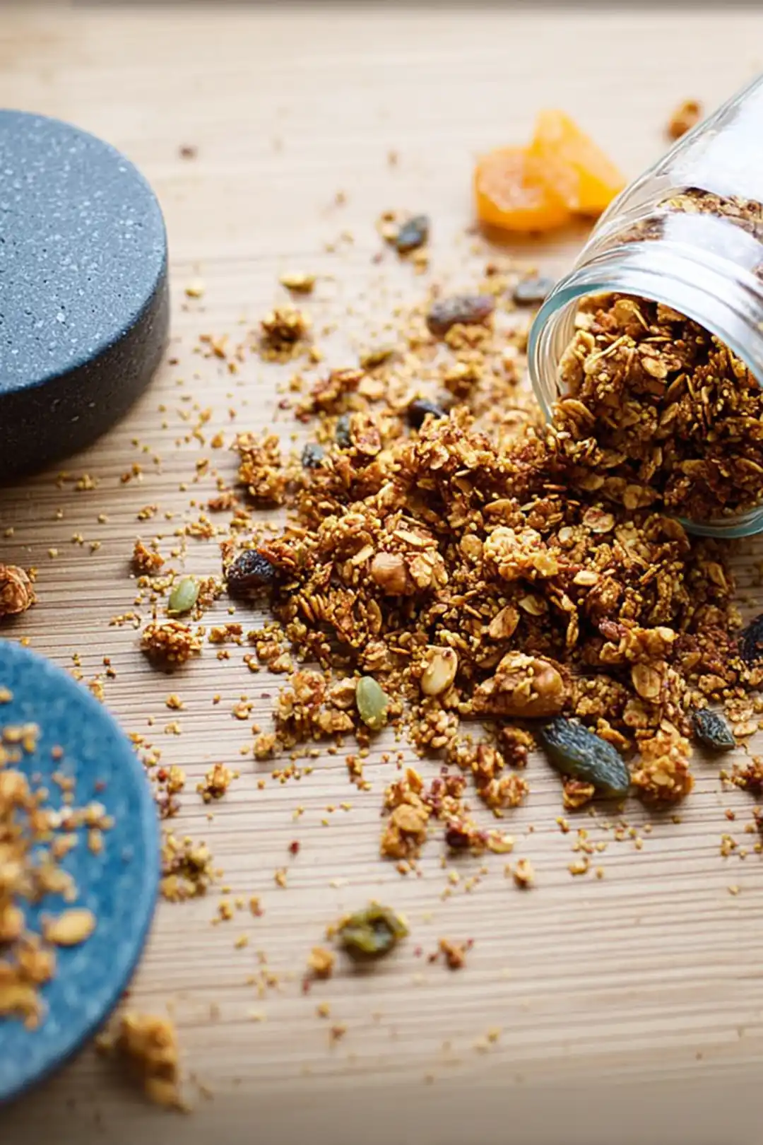 Air fryer puffed quinoa granola