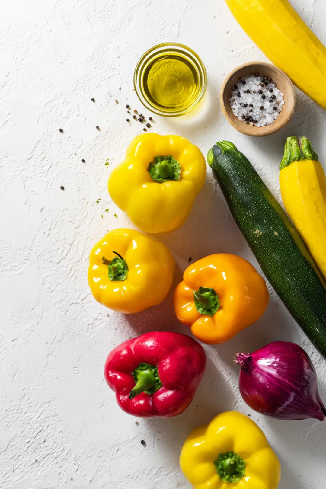 Air fryer rainbow veggie skewers - ingredients