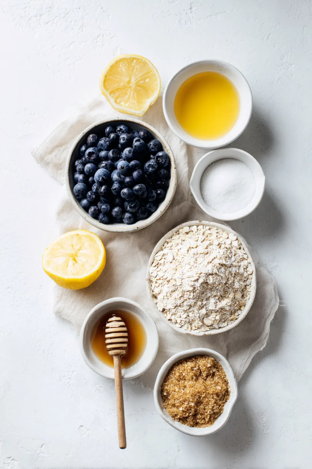 Air fryer single serve blueberry cobbler - ingredients