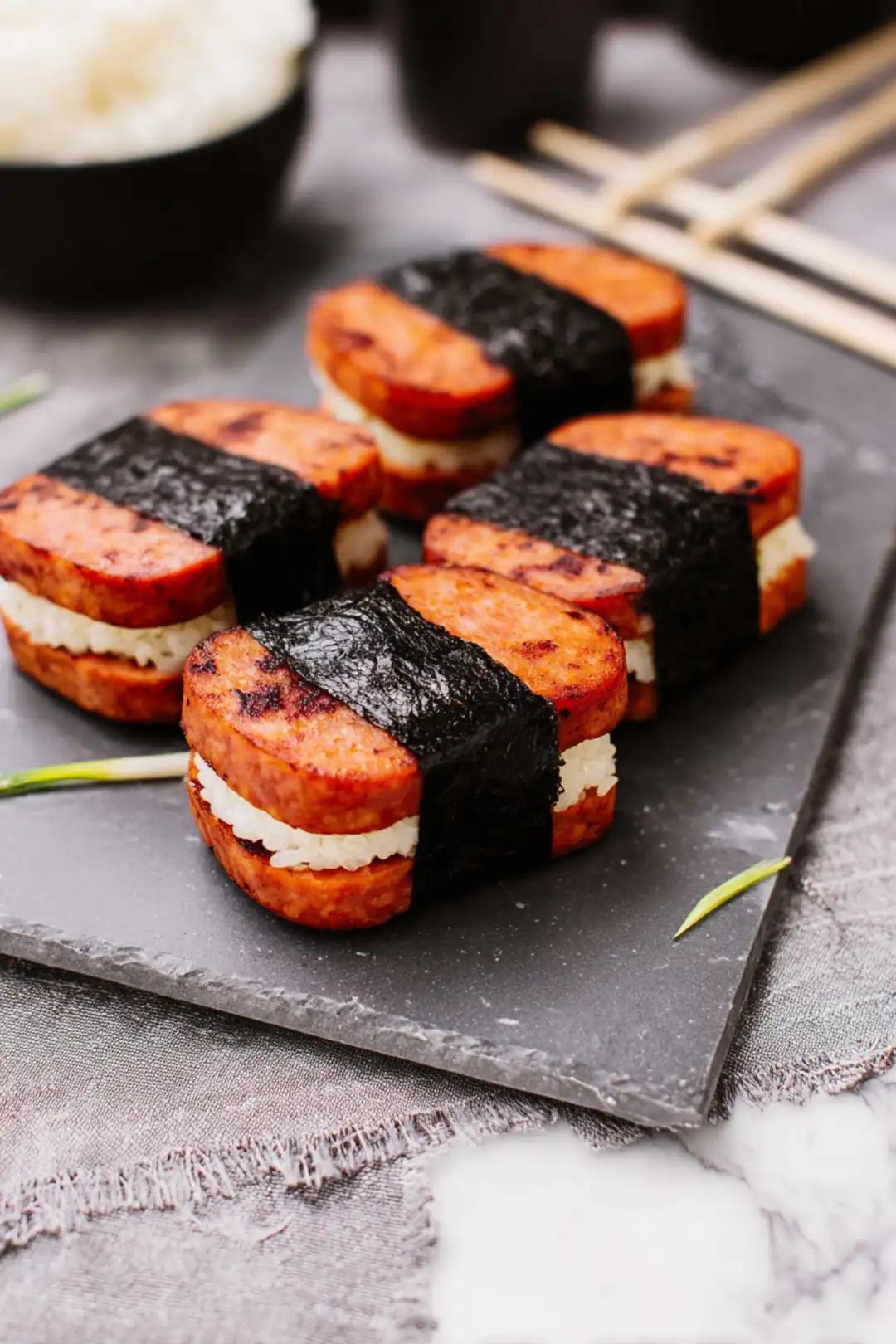 Air fryer spam musubi bites