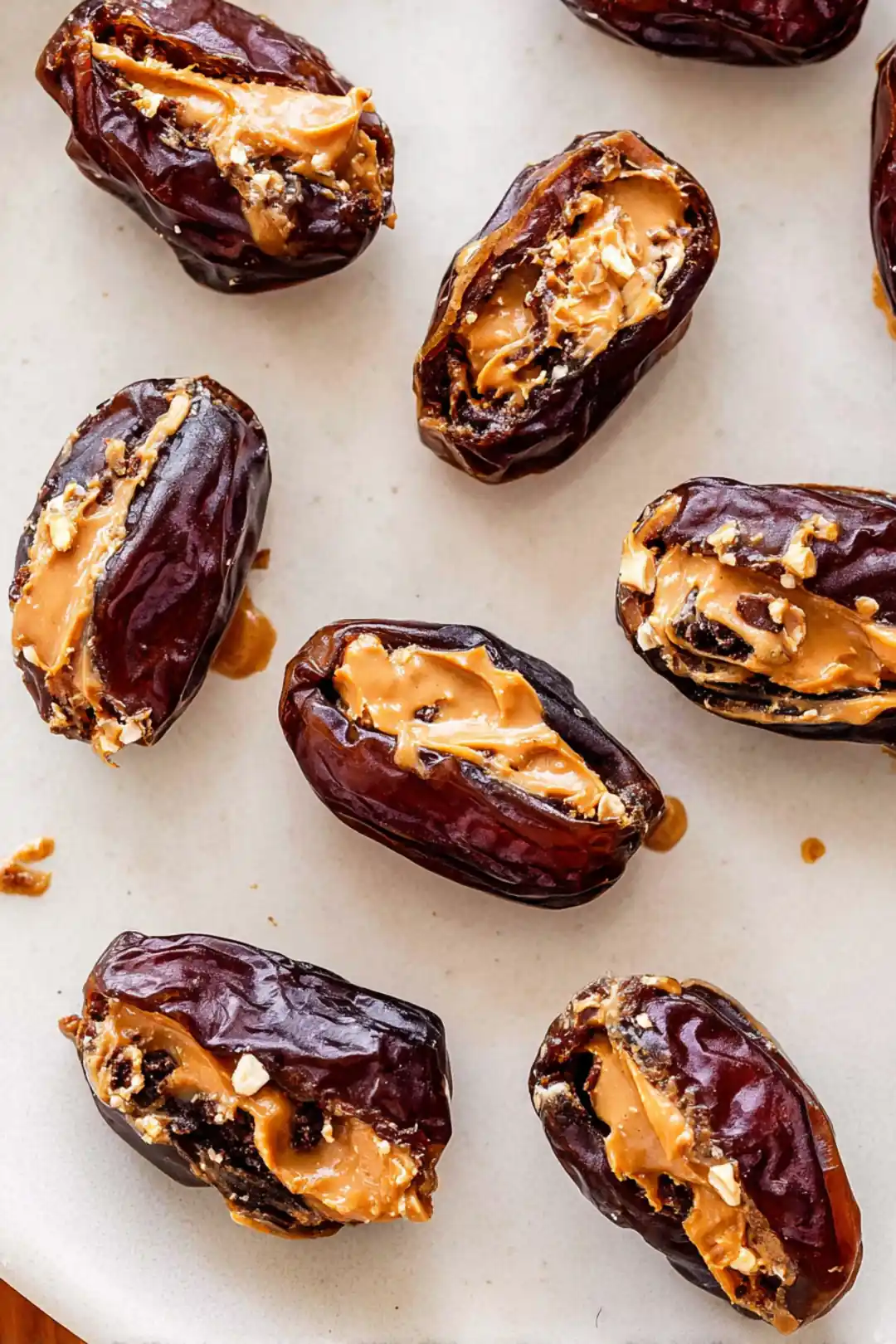 Air fryer stuffed dates with peanut butter