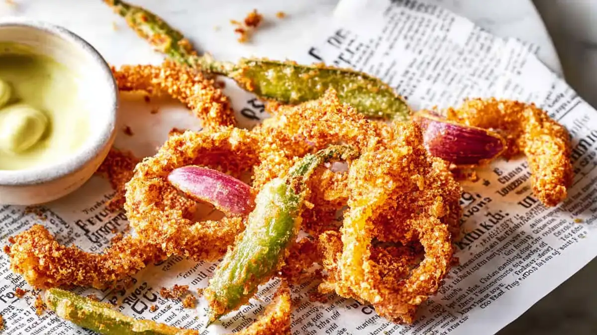 Air fryer tempura vegetables