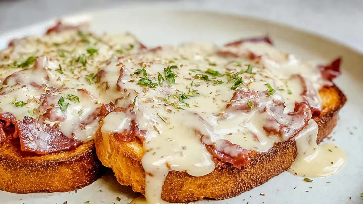 Air fryer toast with leftover gravy