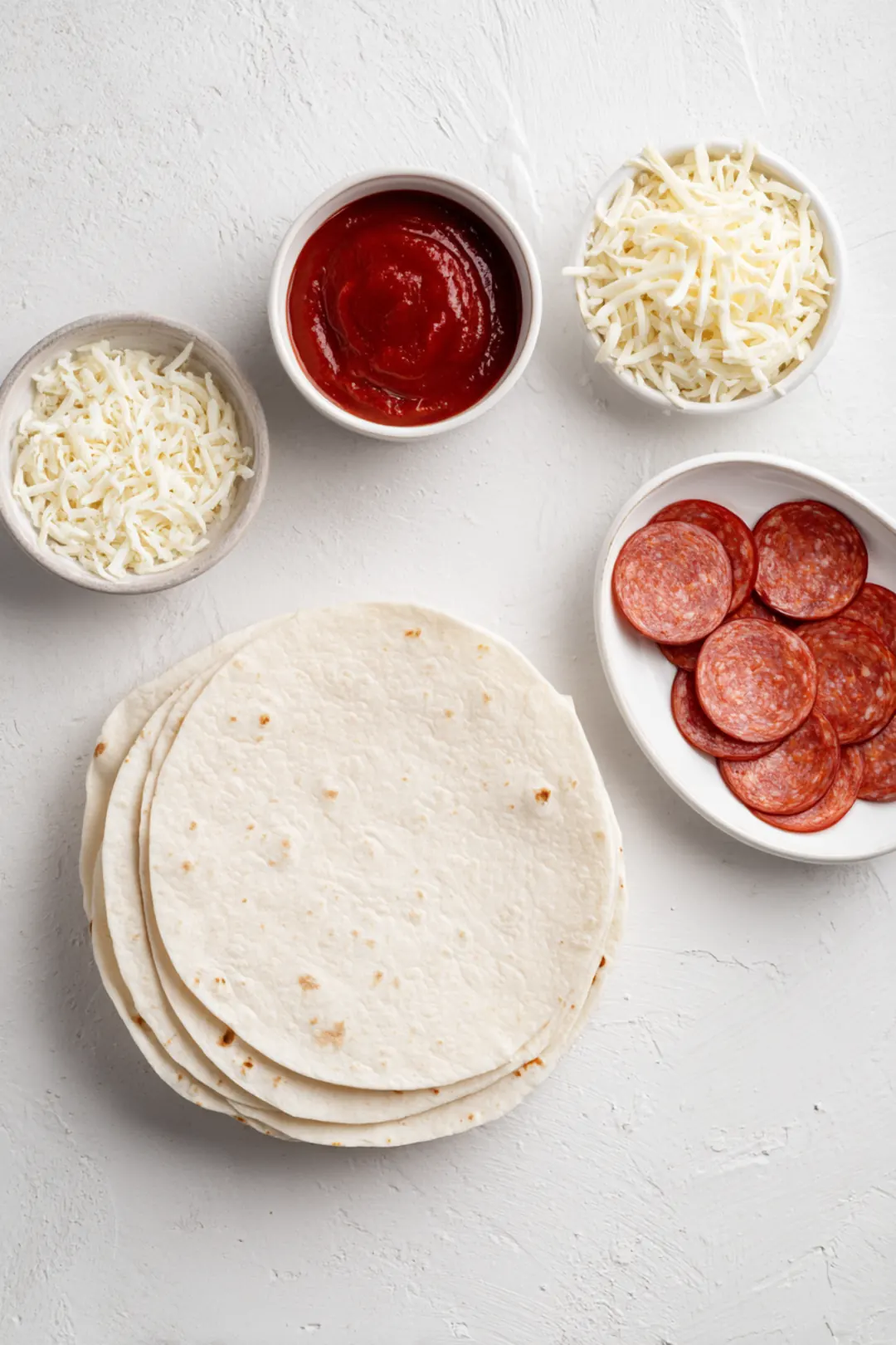 Air Fryer Tortilla Pizza - ingredients