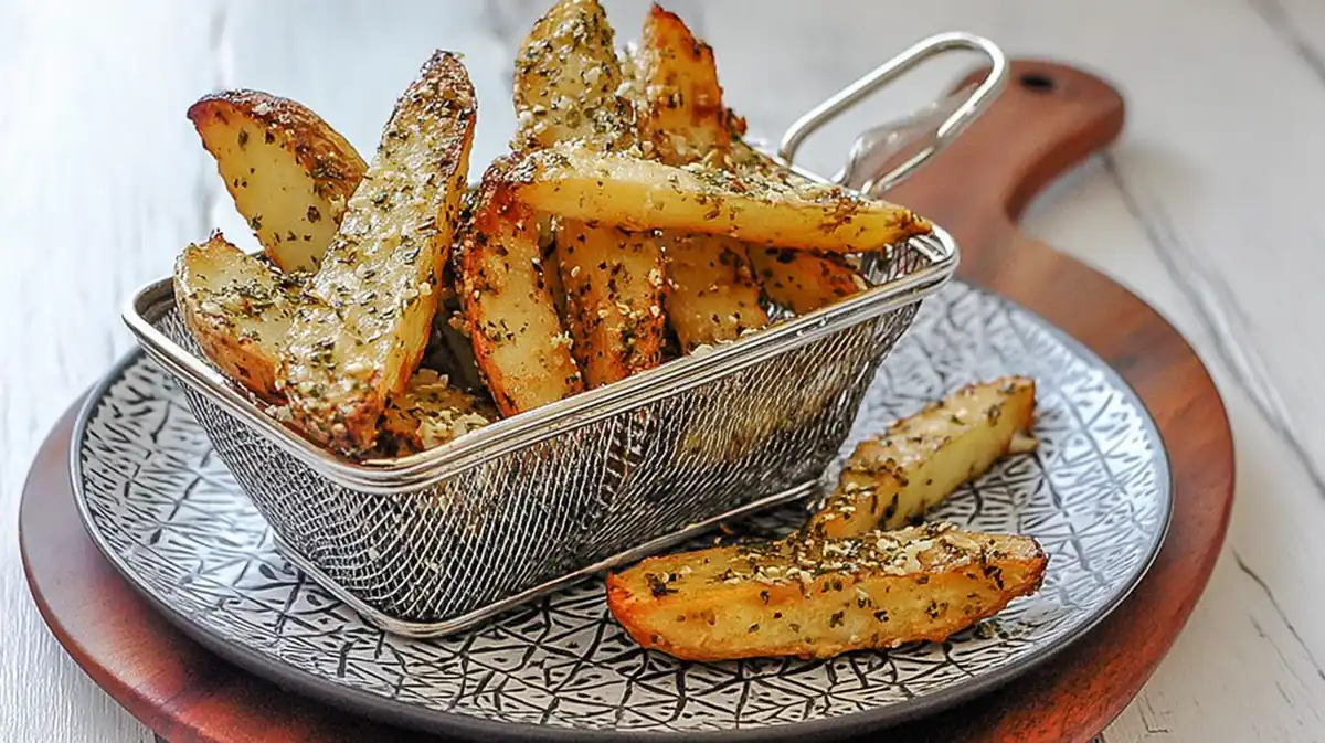 Air fryer truffle oil potato wedges