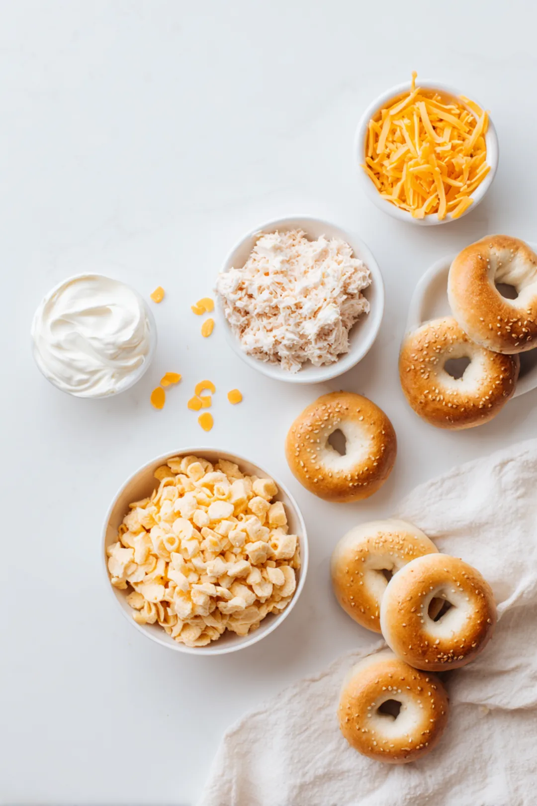 Air fryer tuna melt bagel hole ingredients