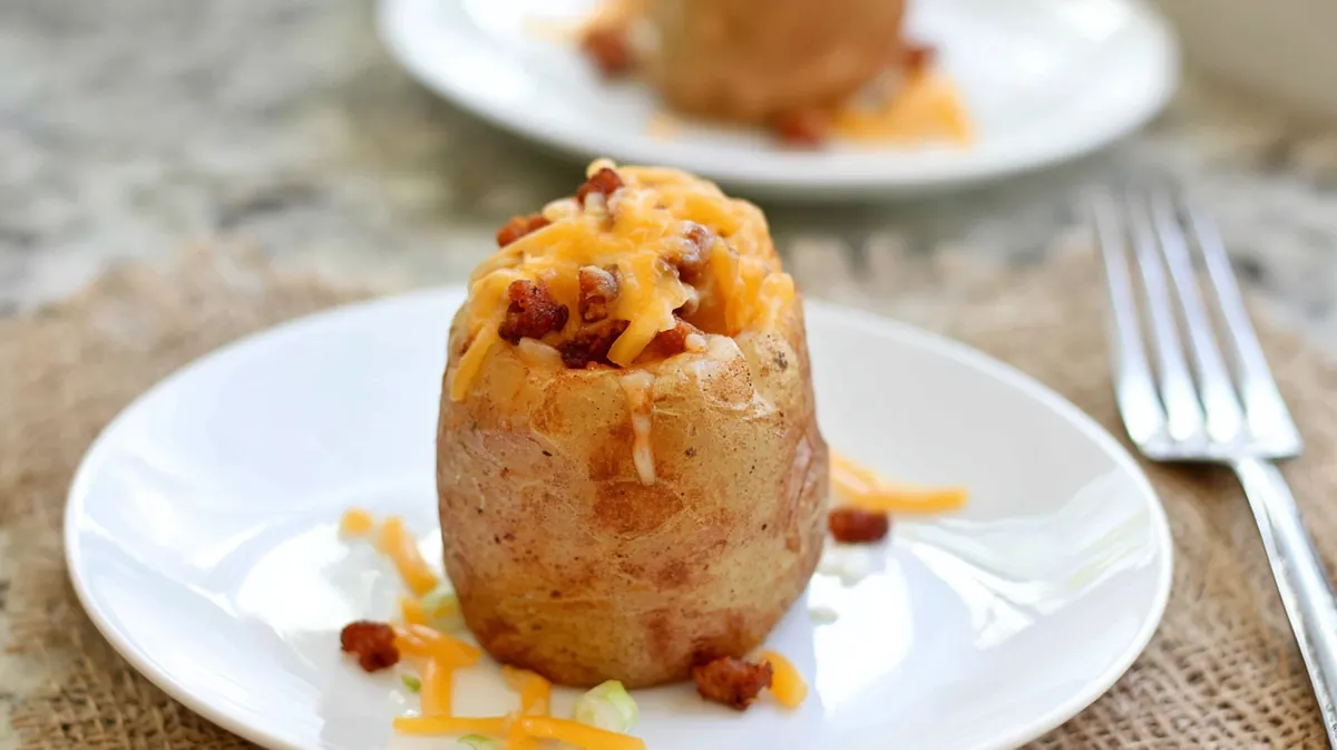 Air fryer volcano potatoes