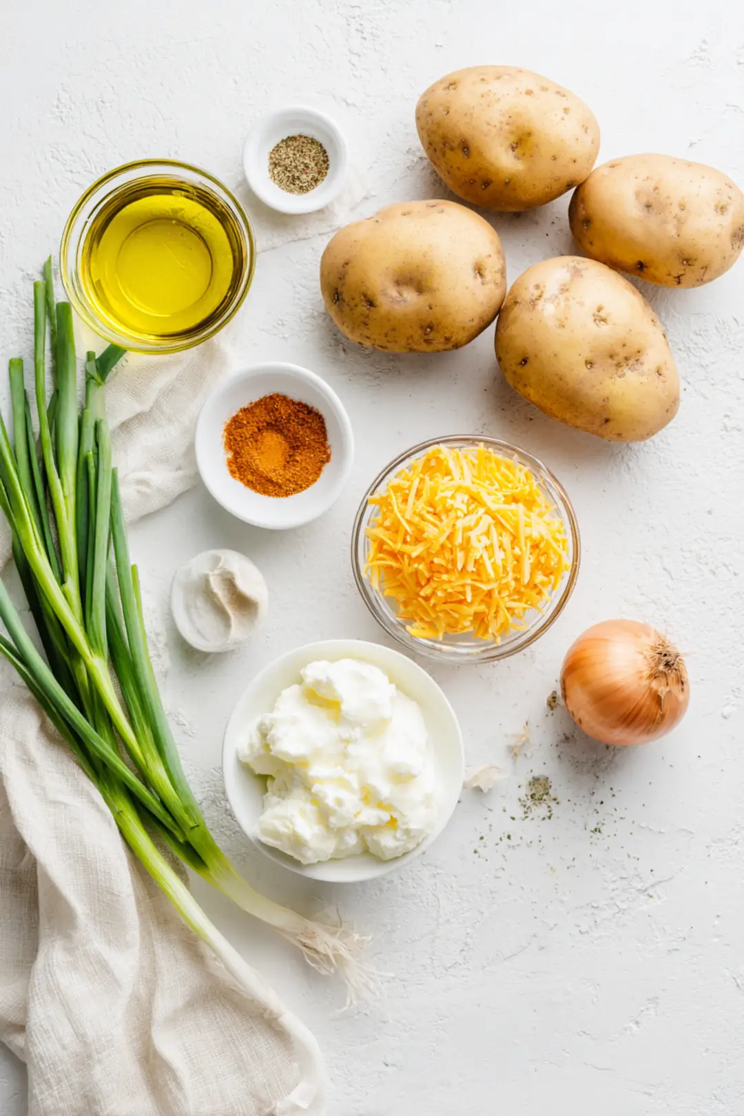 Air fryer volcano potatoes - ingredients