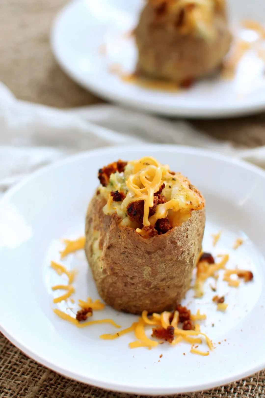 Air fryer volcano potatoes