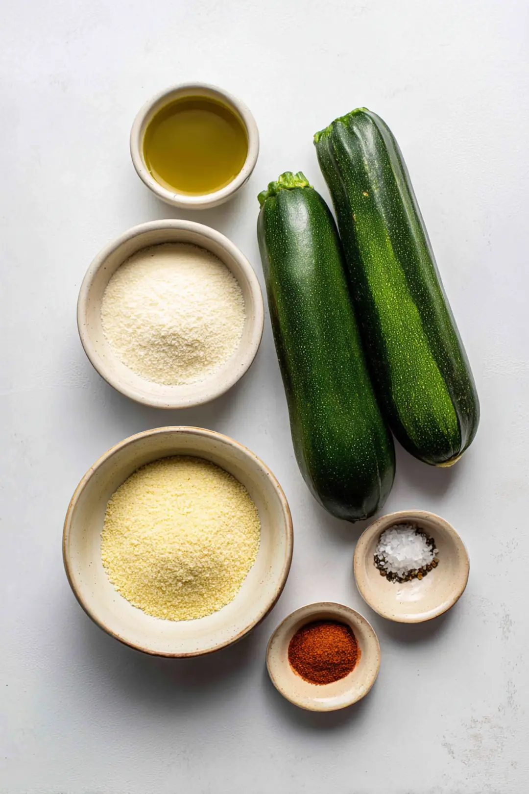 Air Fryer Zucchini Fries with Parmesan - ingredients