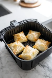 Arrange feta pieces in air fryer