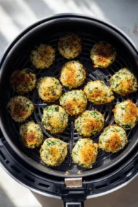 Arrange frozen spinach nuggets in air fryer