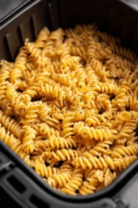 Arrange seasoned pasta in a single layer in air fryer