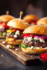 Assemble the burgers with your favorite gourmet toppings and sauces for an elevated flavor experience.