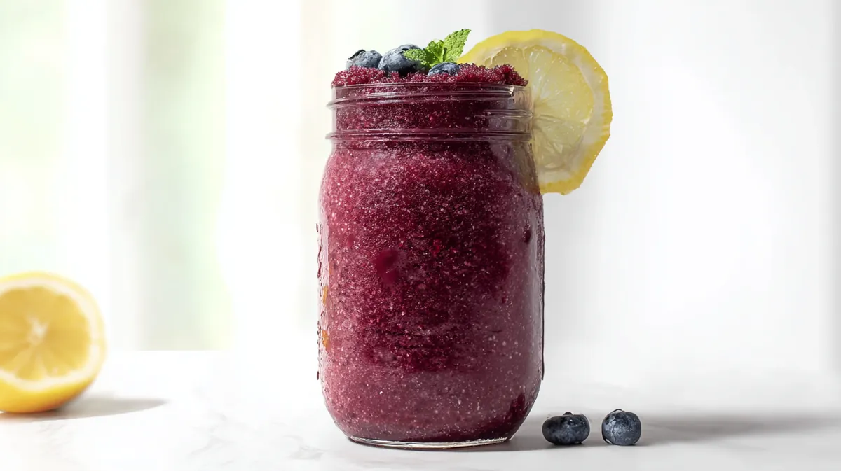 Blueberry lemonade slushie