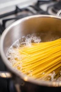 Boil water and add Buldak ramen noodles