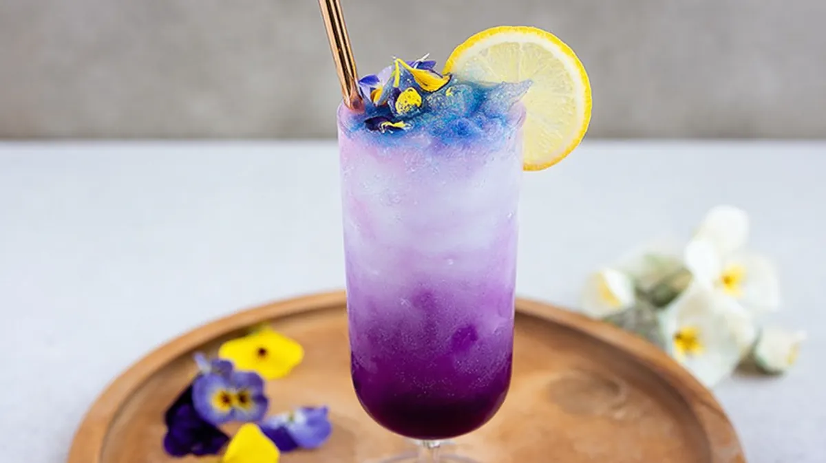 Butterfly pea flower desert mirage cocktail