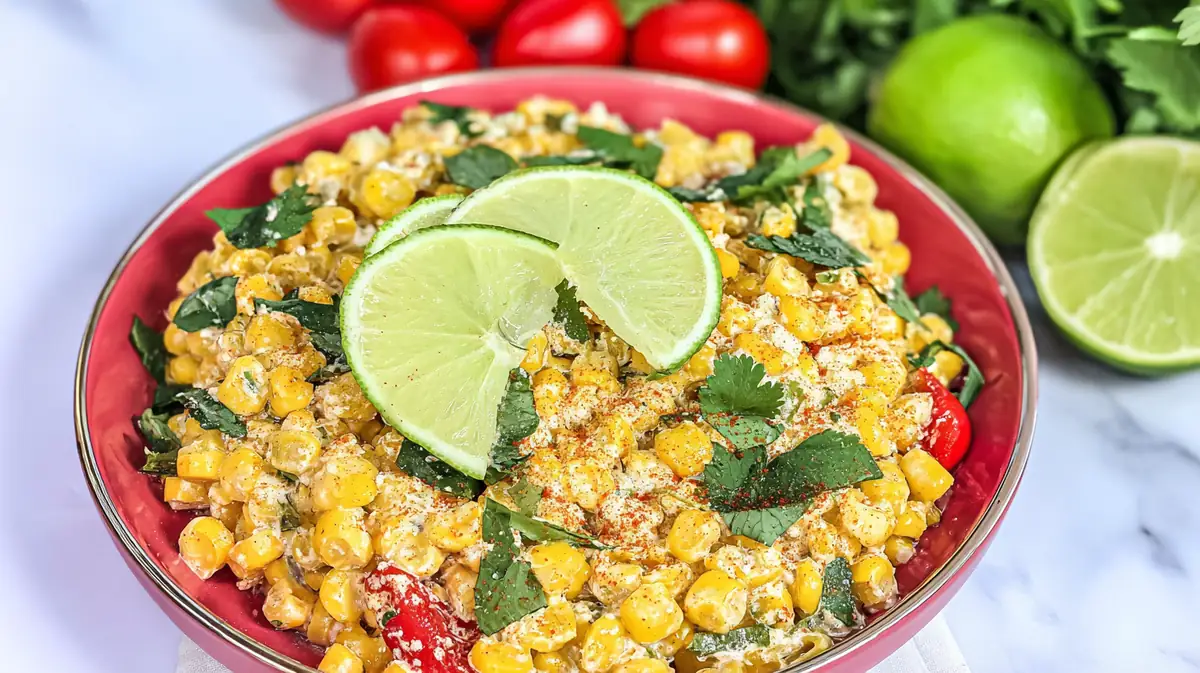 Coachella style street corn elote with tajin lime