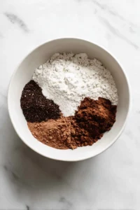 Combine all the dry ingredients in a large mixing bowl