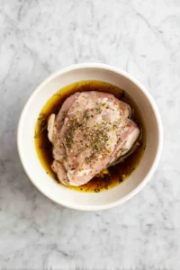 Combine marinade ingredients in a bowl