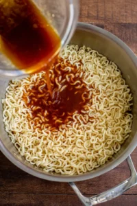 Combine noodles with sauce