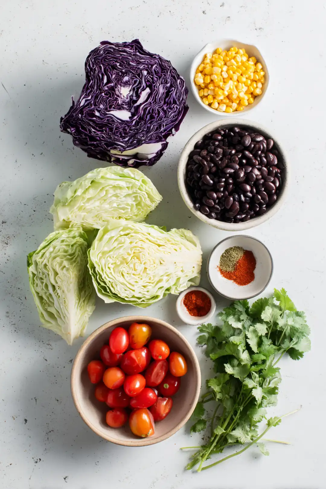 Crunchy cabbage taco wraps ingredients
