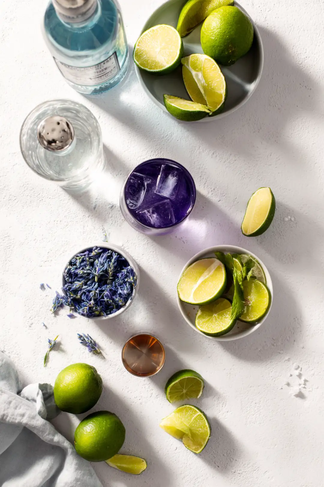 Desert Mirage Cocktails with Butterfly Pea Flower