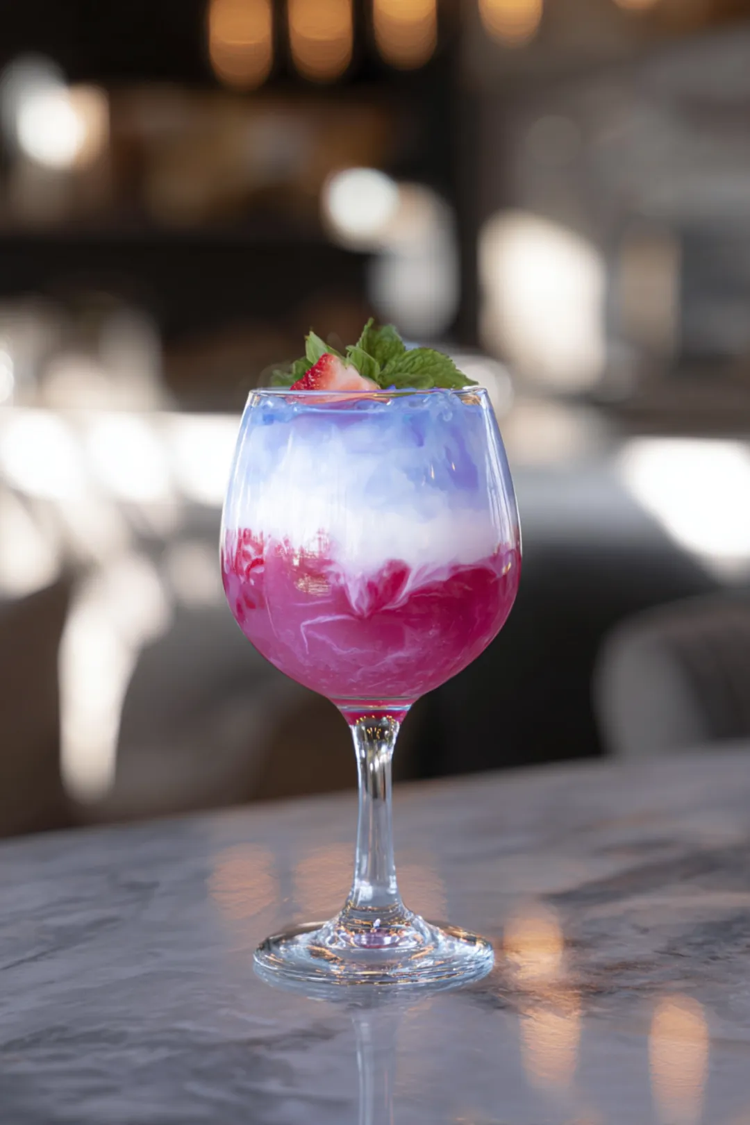 Desert Mirage Cocktails with Butterfly Pea Flower