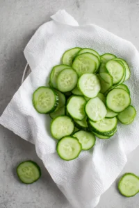 Drain and dry dill pickle slices
