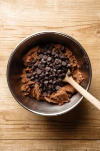 Fold in dark chocolate chips for added sweetness