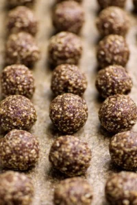 Form mixture into small balls and refrigerate