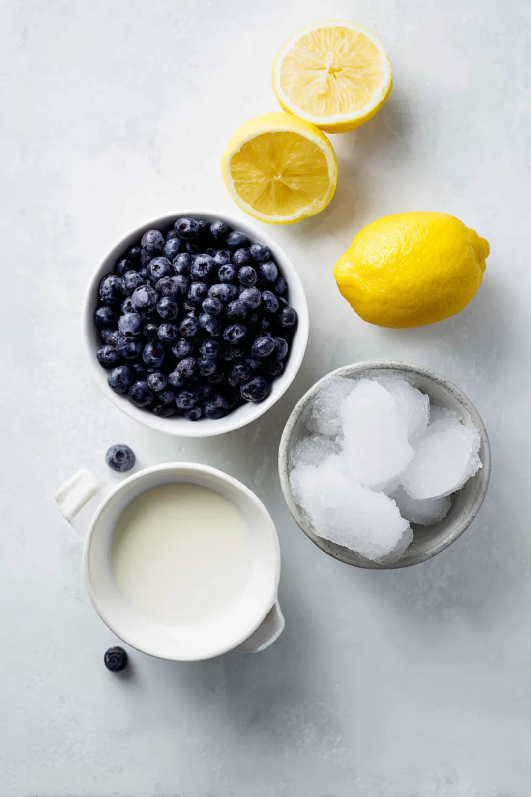 Frozen Blueberry Lemonade Slushie ingredients