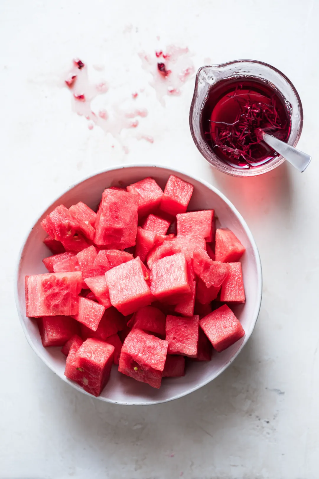 Frozen watermelon and hibiscus cooler pops ingredients