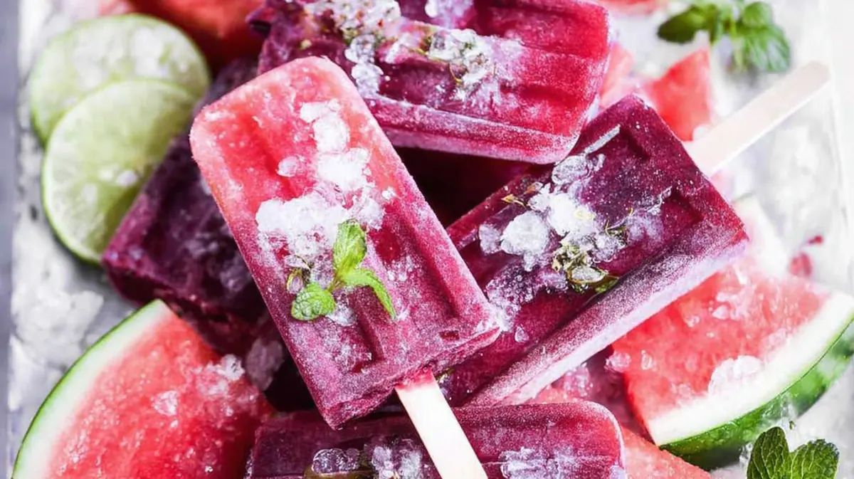 Frozen Watermelon & Hibiscus Cooler Pops