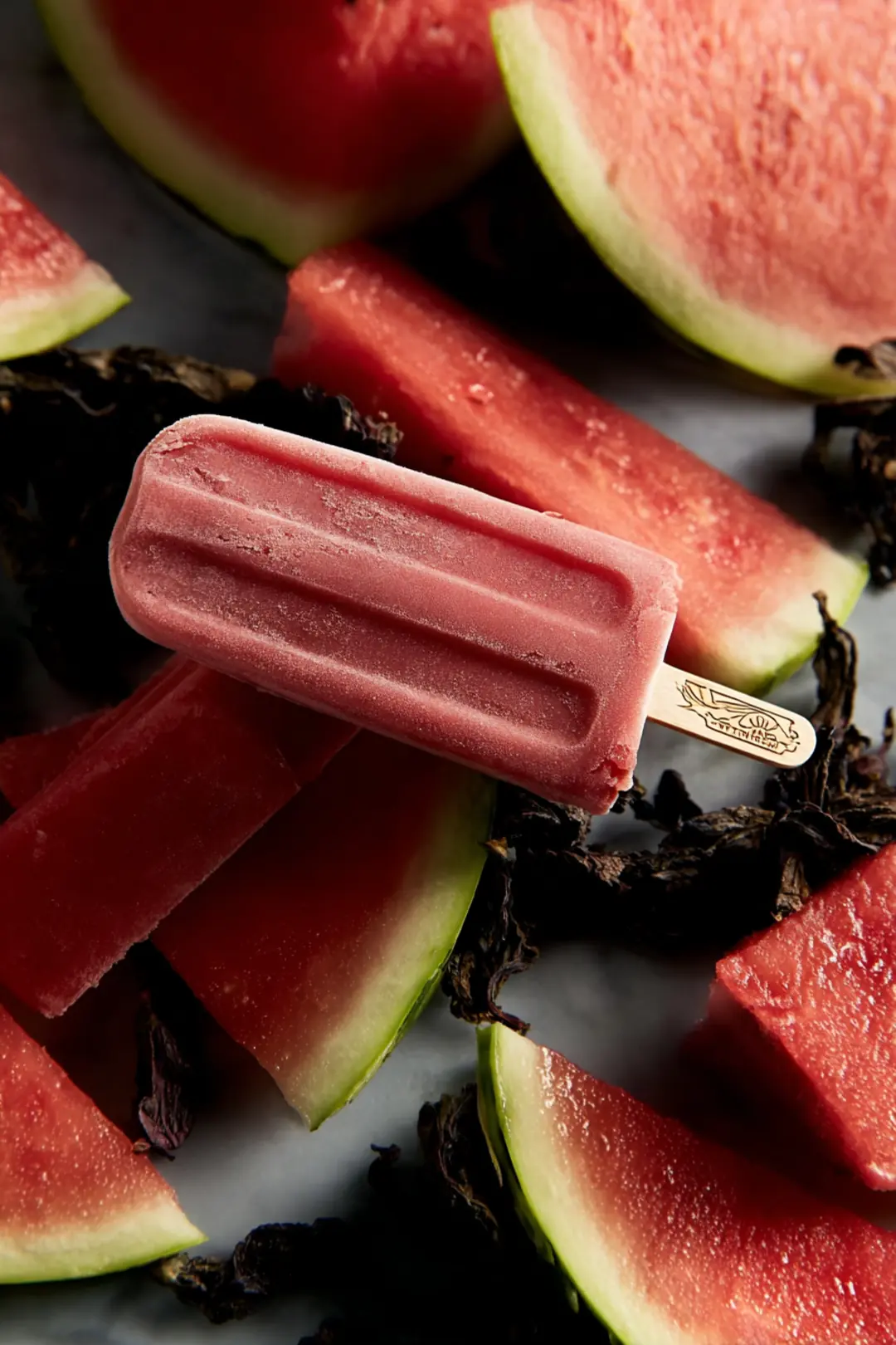 Frozen Watermelon & Hibiscus Cooler Pops