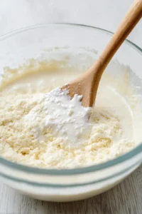 Gently fold in almond flour and any optional flavorings until just combined