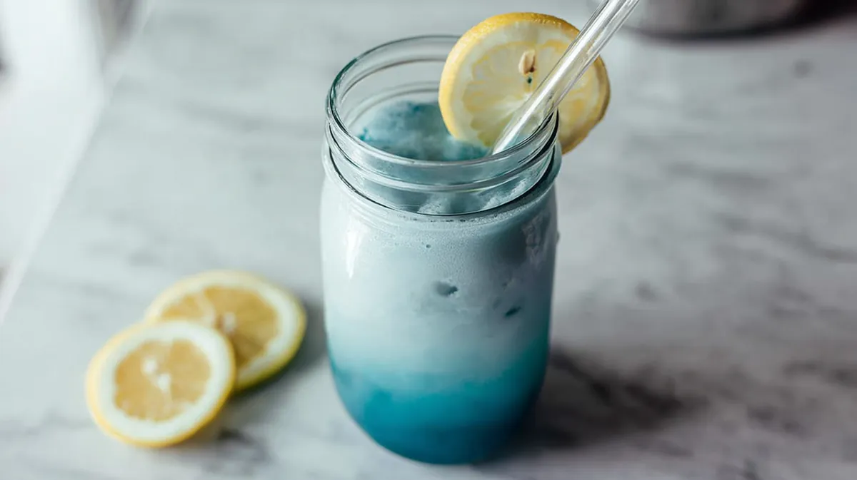 Glacier Blue Spirulina Lemonade Slushies