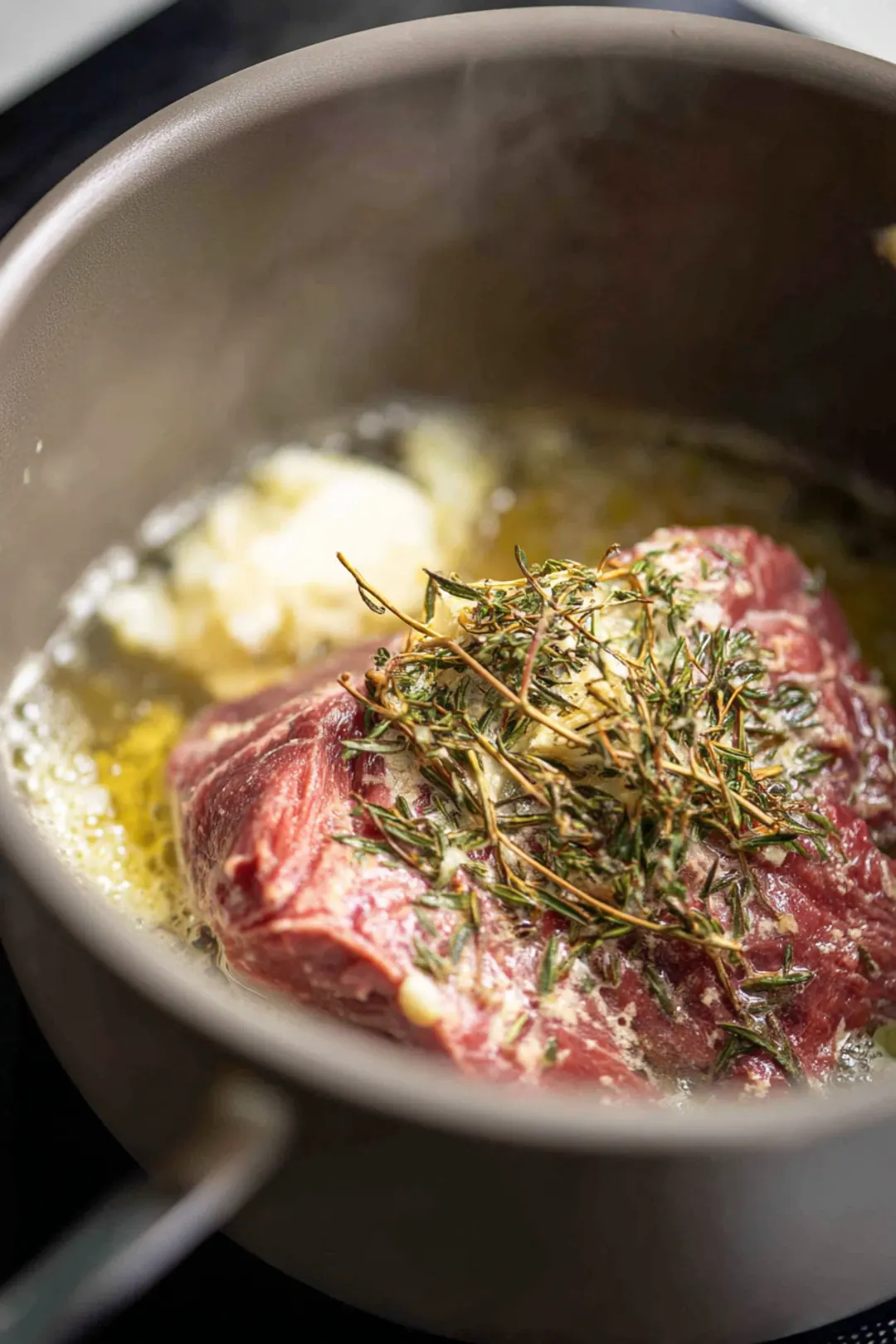 Heat the beef tallow in a large pot until it reaches 350 degrees Fahrenheit