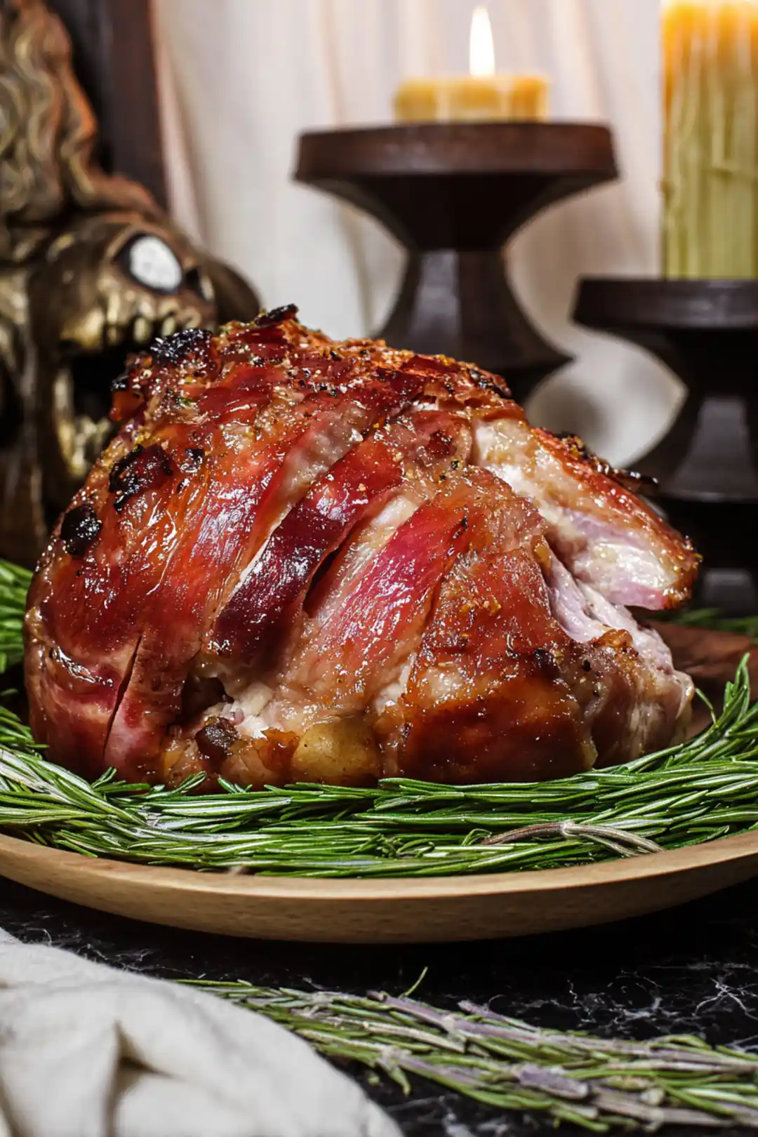 honey and lavender glazed easter ham