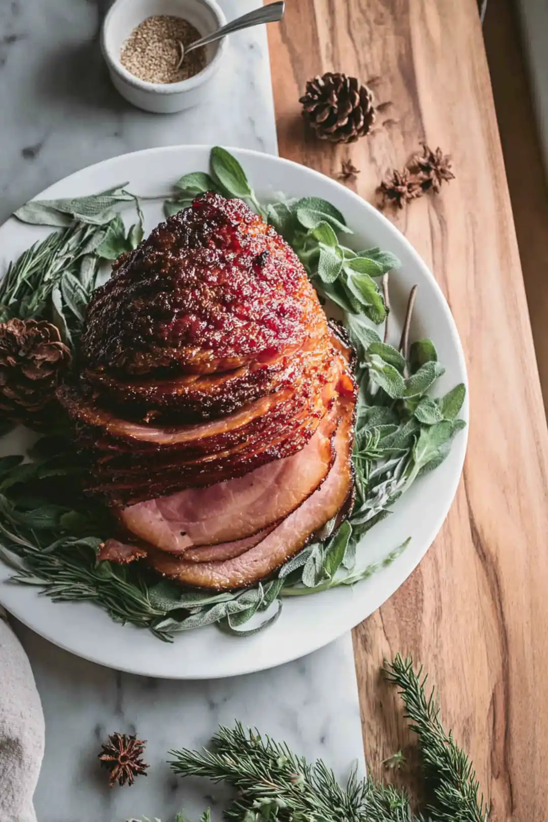 Honey and lavender glazed ham centerpiece ideas