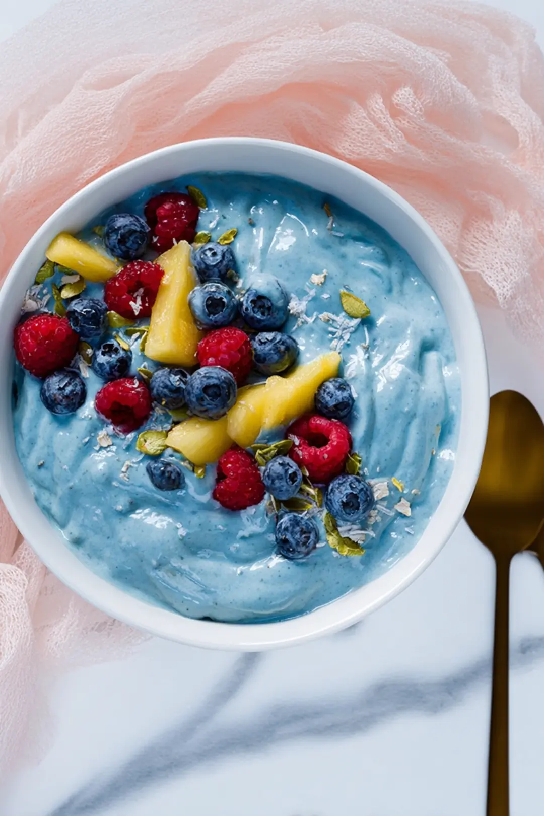 Icy Blue Coconut Milk Smoothie Bowl