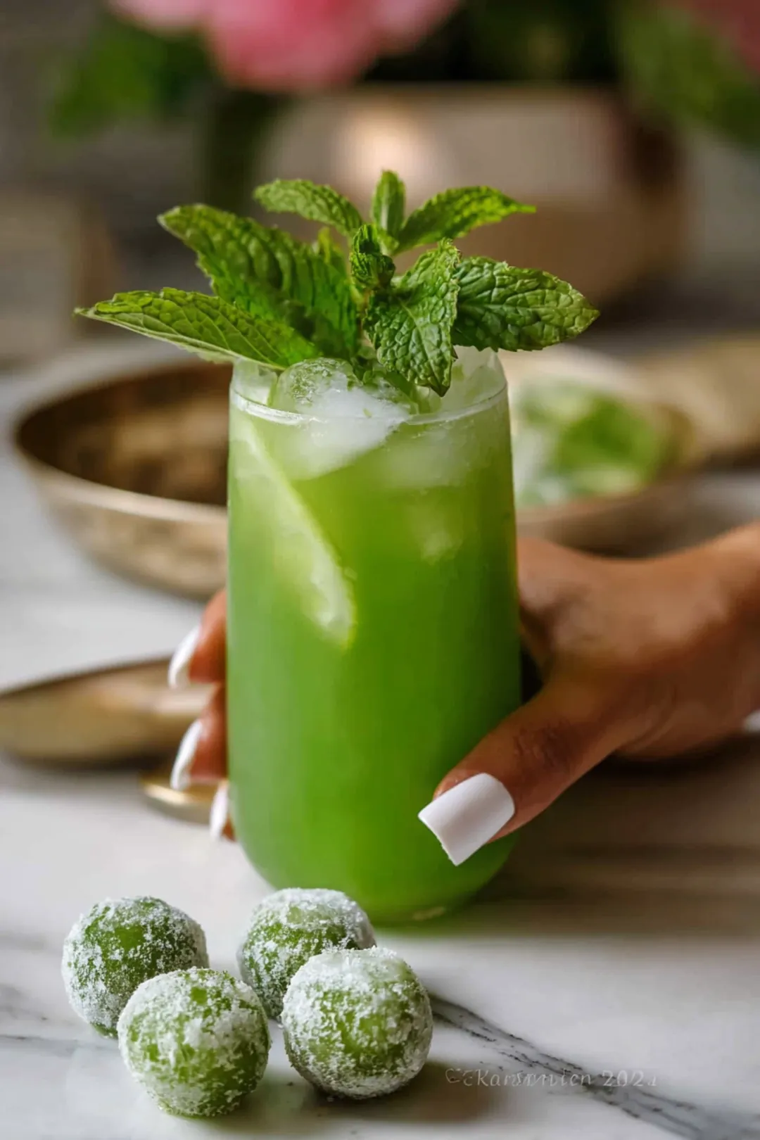 Icy mint and sea salt refreshers