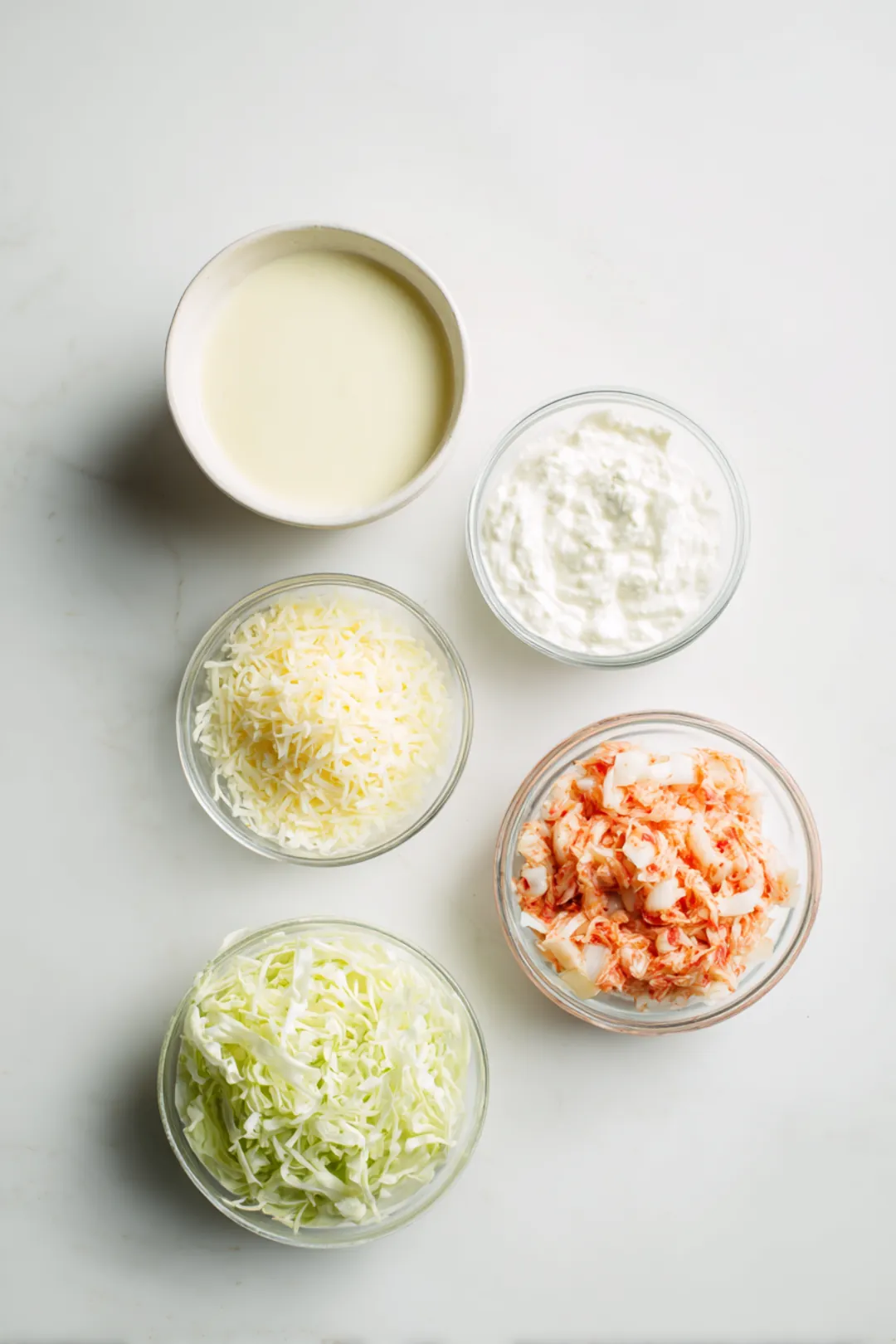 Kimchi infused cabbage alfredo - ingredients