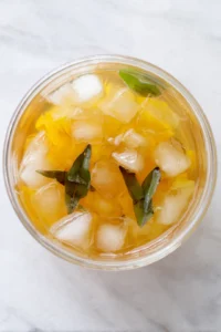 Let the mixture sit for about 10 minutes to allow the flavors to infuse before serving over ice.