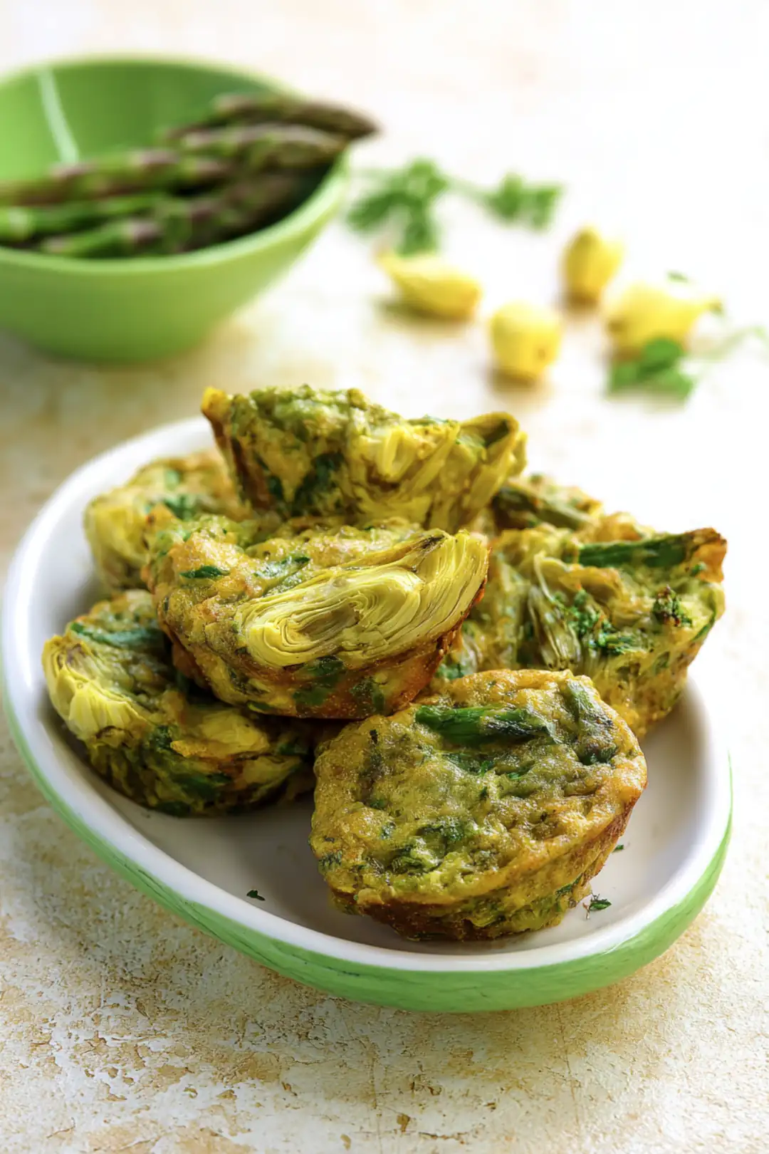 One-Pan Seasonal Asparagus & Artichoke Fritters