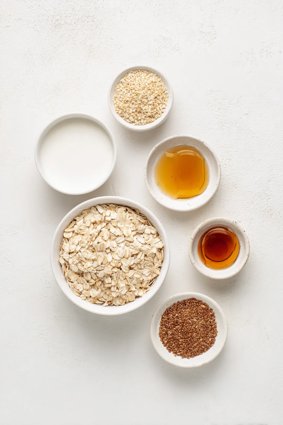 Overnight oats with fiber-rich flax and chia ingredients