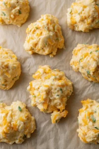 Place tablespoon-sized mounds of cheese mixture onto parchment paper