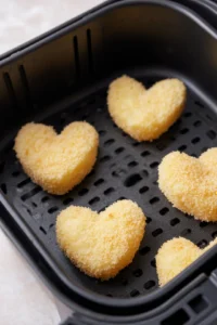 Place the potato hearts in a single layer in the air fryer